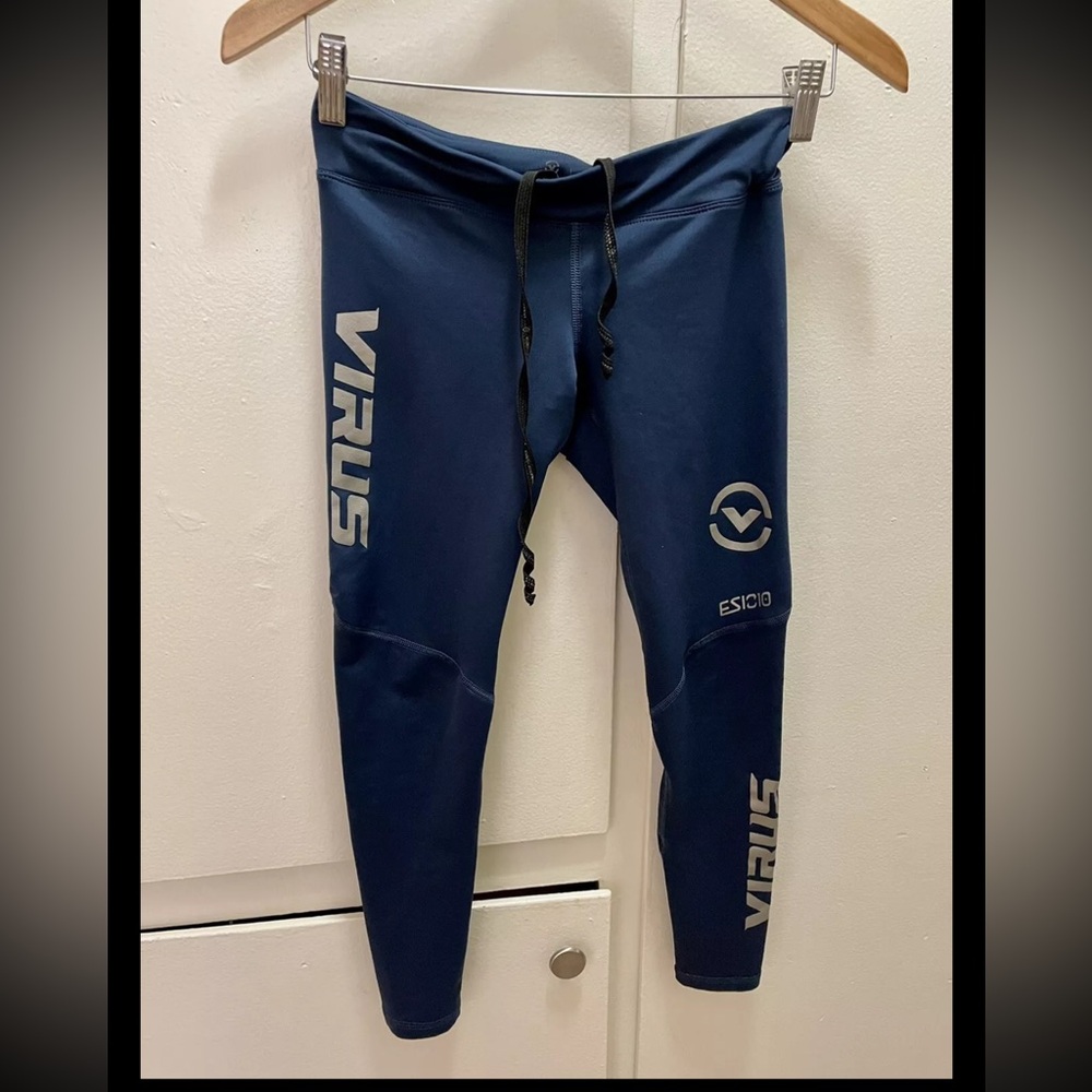 VIRUS Women's Bioceramic Compression Legging Blue Size Small